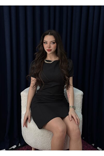 Neva Wear Ela Κομψό και Μοντέρνο Καθημερινό Μίνι Φόρεμα με Μανίκια Μπαλόνι