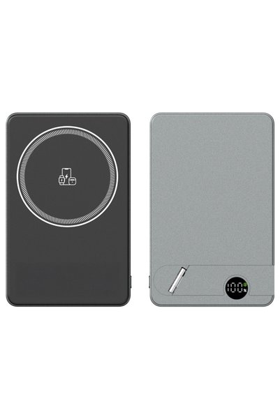 BASKIYERİ 25 Adet KİLYOS 10.000 MAH SİYAH MAGSAFE ve WIRELESS STANDLI POWERBANK