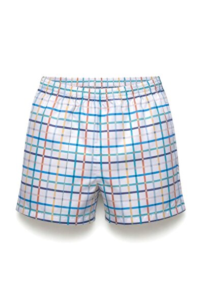 Ozmoz By Mukadder Özden +50 Uv Protection Colorful Plaid Boys' Shorts Swimwear