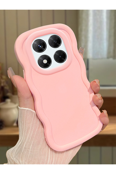 ucuc Redmi Note 14 Pro 4G Uyumlu Pembe Silikon Kılıf Kamera Korumalı Darbe Em...