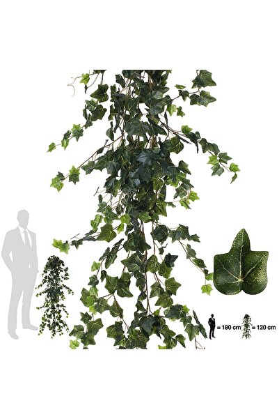 Roberto Rossi Iedera artificiala H120cm cu frunze verde inchis pentru exterio...