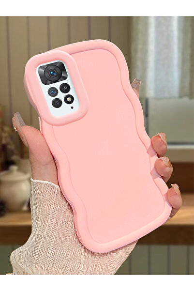 ucuc Redmi Note 11 Pro 5G Uyumlu Pembe Silikon Kılıf Kamera Korumalı Darbe Em...