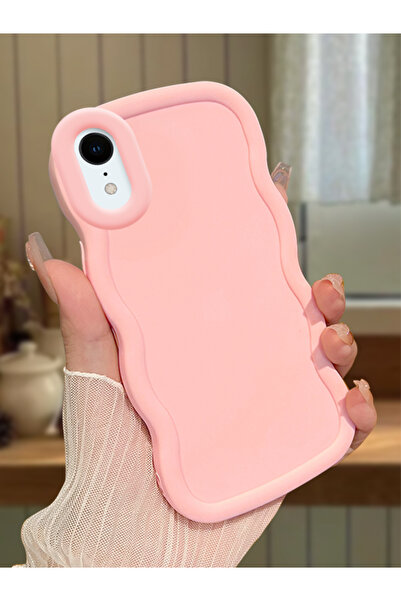Hontinga iPhone XR Uyumlu Darbeye Dayanıklı Basit Pembe Silikon Telefon Kılıfı