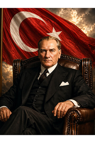 ÇELİKONLİNE ATATÜRK Posteri Raşel Kumaş (70x105 cm)