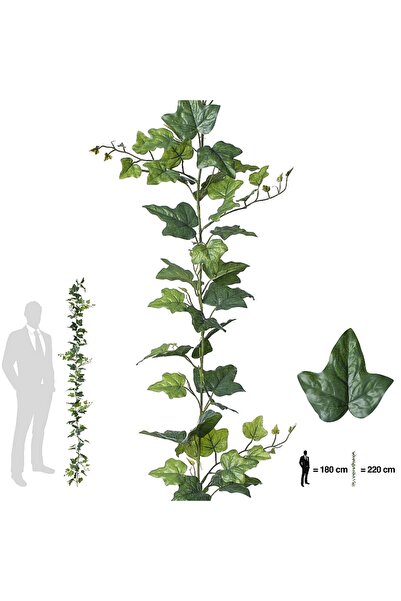 Roberto Rossi Iedera artificiala H220cm cu frunze verde inchis si deschis pen...