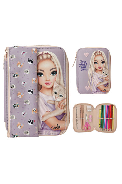 Top Model Βασική Θήκη Μολυβιών Γάτα και Σκυλάκι 13658