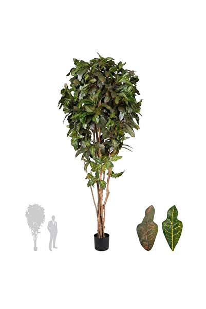 Roberto Rossi Copac artificial H210cm Croton petra cu 660 frunze
