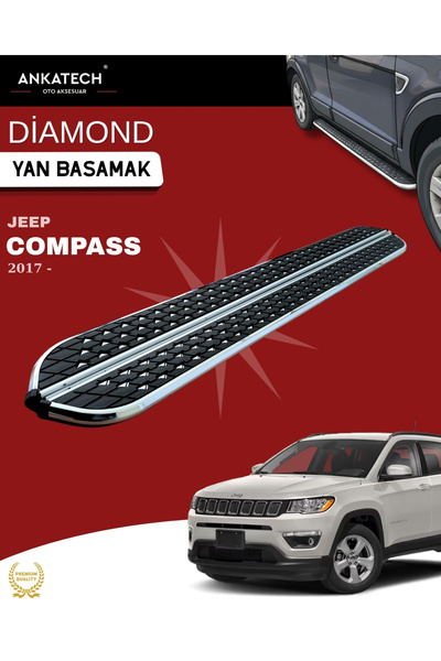 ANKATECH Jeep Compass 2 Diamond Krom Yan Basamak 173 Cm 2017 Üzeri