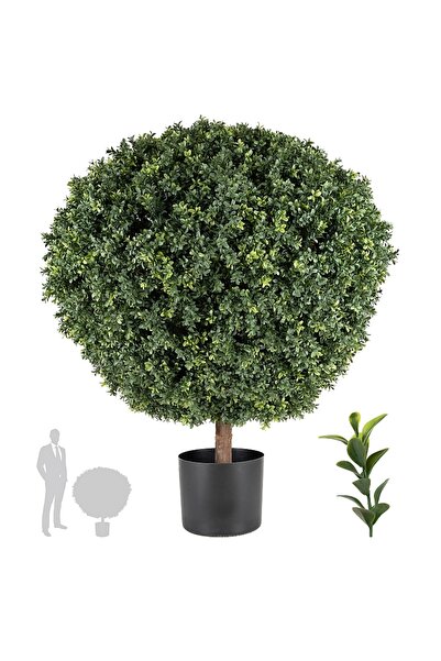 Roberto Rossi Buxus artificial H110cm, coroana rotunda D90cm cu protectie UV