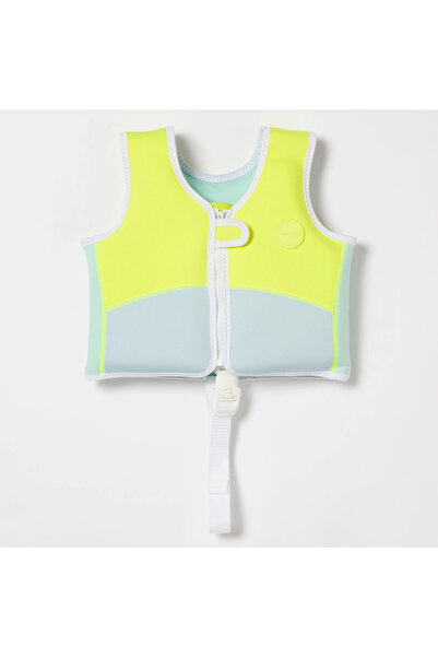 SunnyLife - Çocuk Yüzme Can Yeleği 2-3 Yaş Aqua Neon Yellow