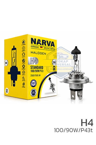 Narva H4 Halojen Ampul 24V 100W/90W P43T (1 Adet)