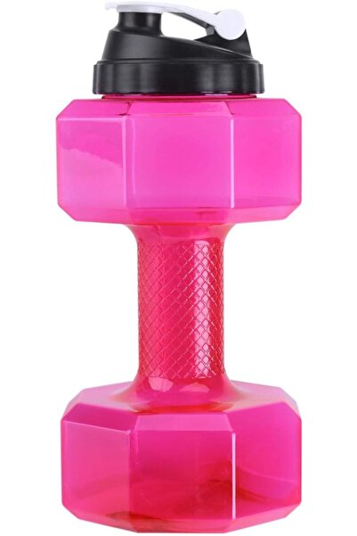 Alcoach Dumbbell Design Water Bottle 2.2L Transparent Sport Gym Fitness Water...