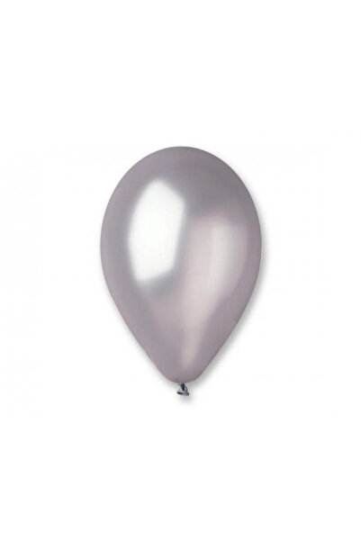 Gemar Balloons جمار 100 قطعة بالون فضي معدني