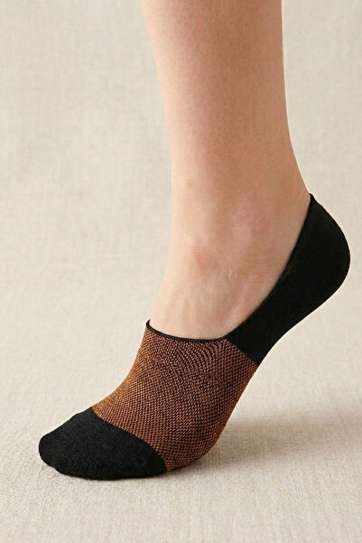 LYKOS 1 ζευγάρι ανδρικές βαμβακερές κάλτσες μπαλαρίνας σε μαύρο-καφέ χρώμα με...
