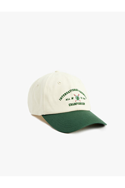 Koton Cotton Embroidered Cap Hat