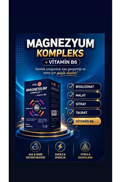 FULL-E Magnezyum Kompleks + Vitamin B6 60 Tablet