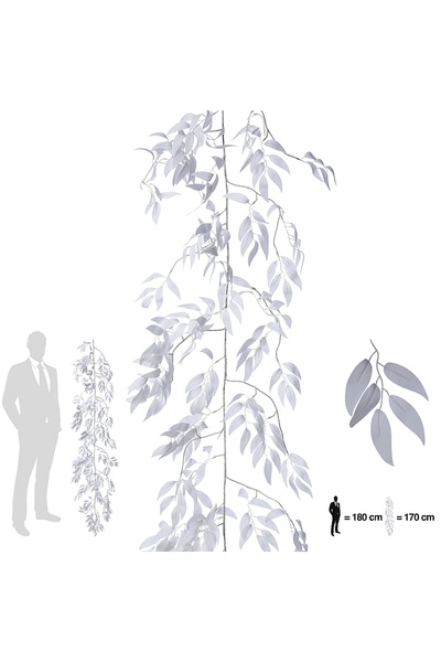 Roberto Rossi Ghirlanda artificiala salcie 170cm. 425 frunze. alb