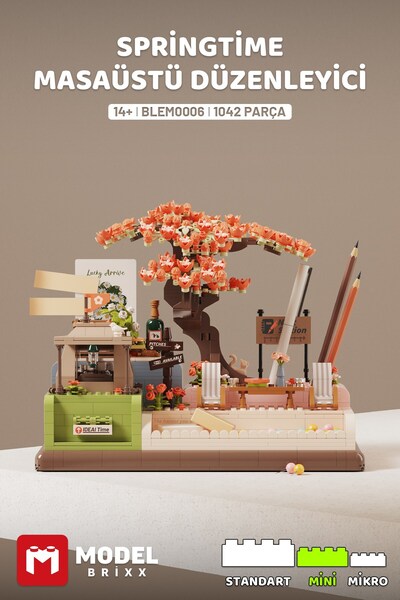 ModelBrixx Springtime Masaüstü Düzenleyici Yapı Bloğu Seti 1042 Parça