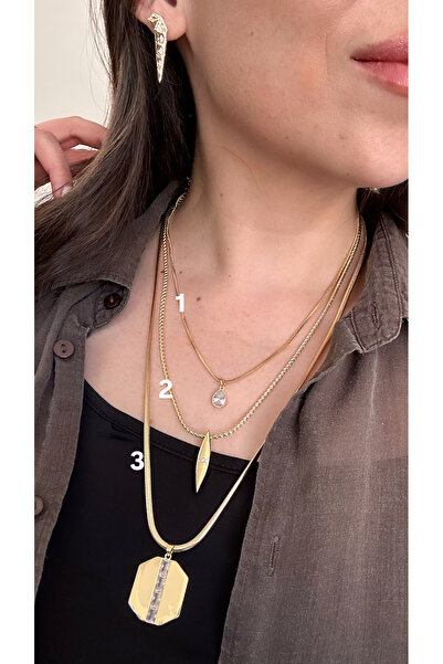 Bade Jewelry قلادة من الفولاذ المقاوم للصدأ طراز Vip Gold 3 أنيقة (اختر الموديل)