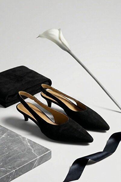 I Love Shoes Γυναικείο στιλέτο από γνήσιο δέρμα μαύρο σουέντ Selor