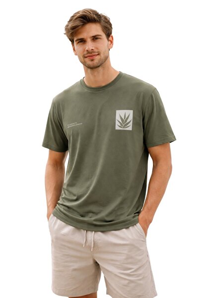 Cazador 44165 Haki Erkek Bisiklet Yaka Tshirt