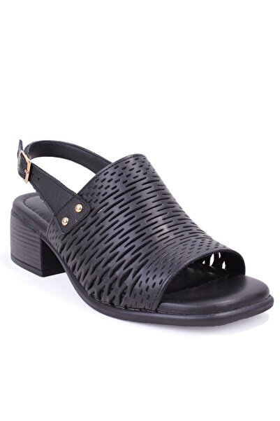 DAGOSTER Dza07-9971815 Black Daily Orthopedic Block Heel Pcs Leather Women Sa...