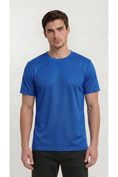 zazzia Erkek Sporcu Nefes Alan-Ter Tutmaz Kumaş T-shirt