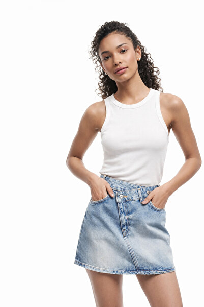 connemara Γυναικεία Μίνι Φούστα Τζιν με Ψηλή Μέση – Καθημερινή Κομψή Άνετη Τζ...