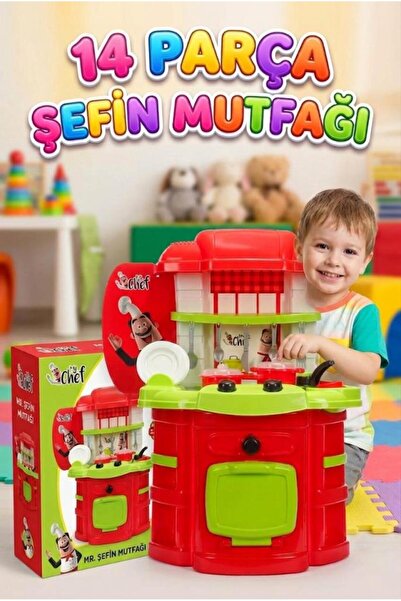 Tıfıl Toys Minik Şefin Mutfağı! 14 Parçalı Mutfak Aletli 72cm Eğitici Oyuncak...