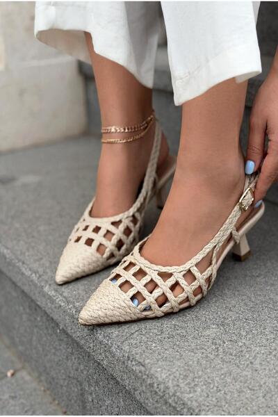 I Love Shoes Γυναικεία παπούτσια με τακούνι Zelya Beige Matte Leather