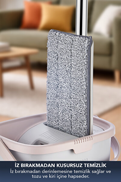 Lavine (2 Adet) Flat Mop Temizlik Seti %100 Mikrofiber Yedek Bezi Tablet Mop Yedek Bezi
