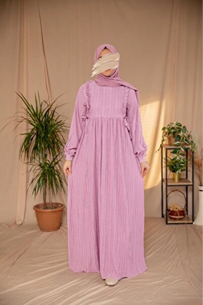 Nissra Ankanoor Menekşe Kumaş cu legare în lateral Rochie cu volane 150CM ANK...