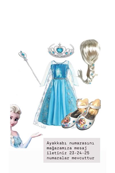 3b kids Σετ Φόρεμα-Κοστούμι Ellsaa με Περούκα - σετ ψηλοτάκουνων παπουτσιών e...