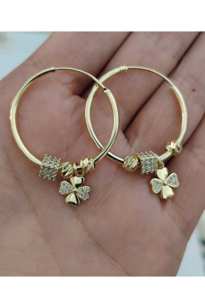 OEM Ρομβοειδή σκουλαρίκια με λευκούς κρυστάλλους ζιρκόνιας