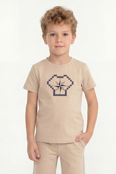 Modmey Παιδικό μπλουζάκι με στάμπα και κοντά μανίκια για αγόρια B3