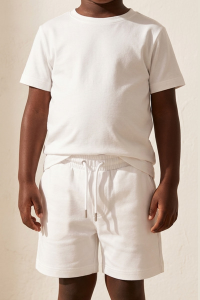 Katia&Bony Παιδικό σορτς από ύφασμα Modal σε λευκό χρώμα