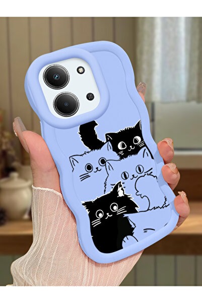 ucuc Redmi 15C 5G Uyumlu Mavi Silikon Kılıf Kamera Korumalı Darbe Emici Tasar...