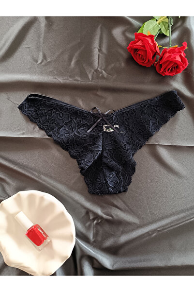 ZENA UNDERWEAR Lara Full Lace Front Bow Detailed Women's Underwear Bikini Model
