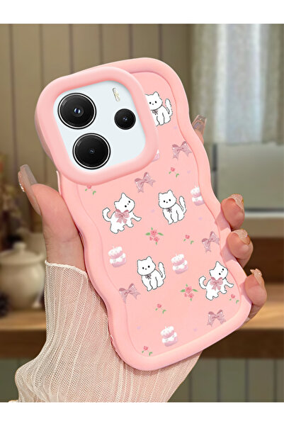ucuc Redmi Note 14 4G Uyumlu Pembe Silikon Kılıf Kamera Korumalı Darbe Emici ...