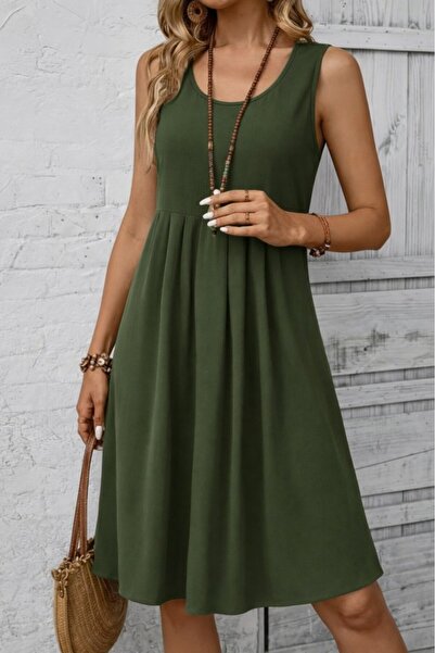 DRESSIFY WOMEN’S FASHION Γυναικείο κοντό φόρεμα αεροβιν με τιράντες, στρογγυλ...