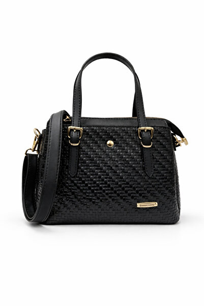 Sanmorris Γυναικεία τσάντα ώμου και χεριού με μακρύ λουράκι 4 τμημάτων με χρυ...