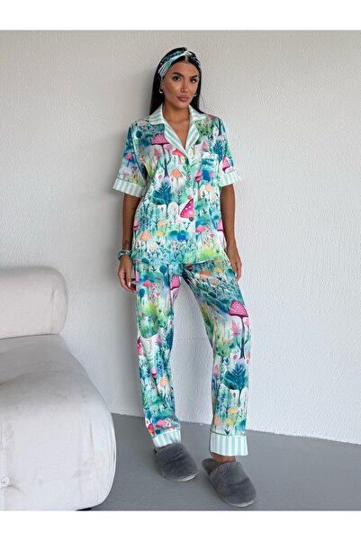 delis Γυναικείο σετ πιτζάμες δύο τεμαχίων, με κουμπιά – 2500379, Κήπος με Μαν...