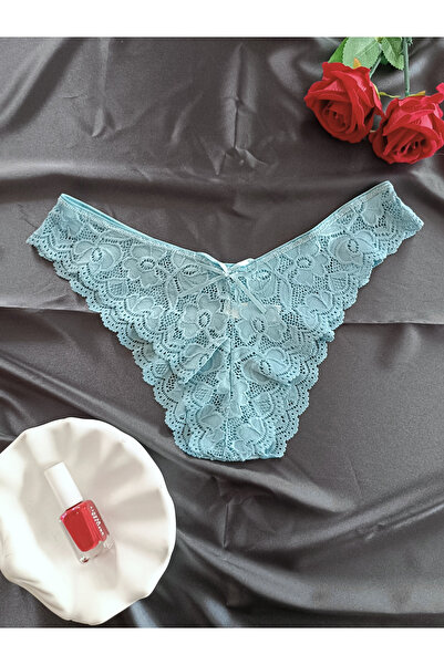 ZENA UNDERWEAR Lara Full Lace Front Bow Detailed Women's Underwear Bikini Model