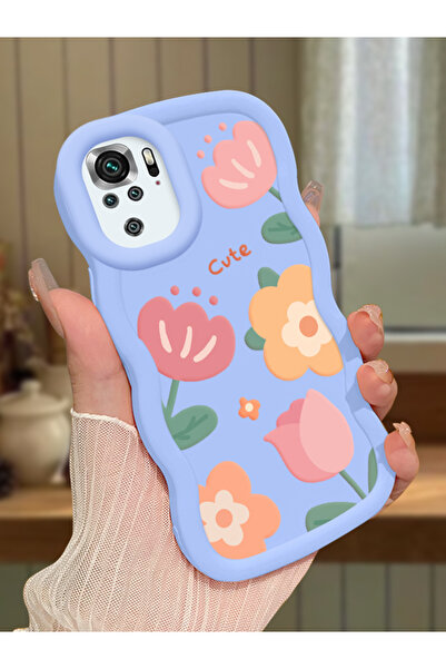 ucuc Redmi Note 10 4G/Note 10S Uyumlu Mavi Silikon Kılıf Kamera Korumalı Darb...