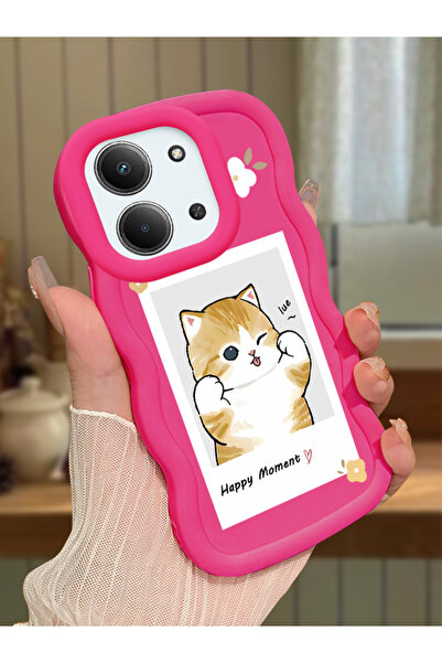 ucuc Redmi 15C 5G Uyumlu fuşya Silikon Kılıf Kamera Korumalı Darbe Emici Tasa...