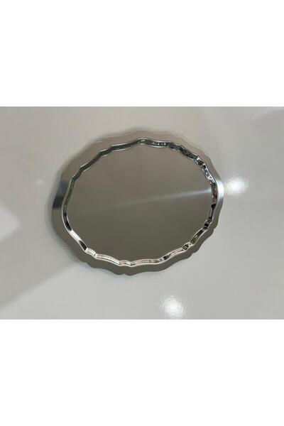ciess dekor Çelik Oval Tepsi Dalgalı Model Lüx Servis & Sunum Tepsisi