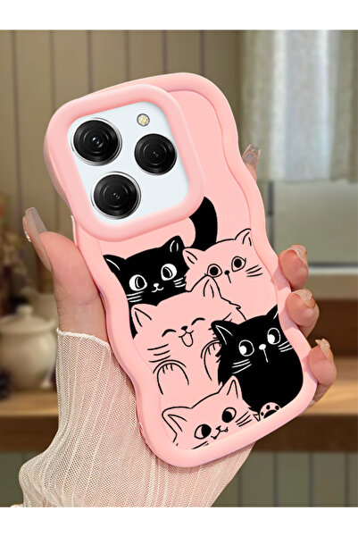 ucuc Tecno Spark 20 Pro 4G Uyumlu Pembe Silikon Kılıf Kamera Korumalı Darbe E...