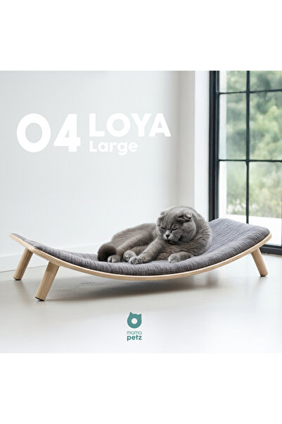 MAMATOYZ Mamapetz Loya Large Ayaklı Ahşap kedi yatağı