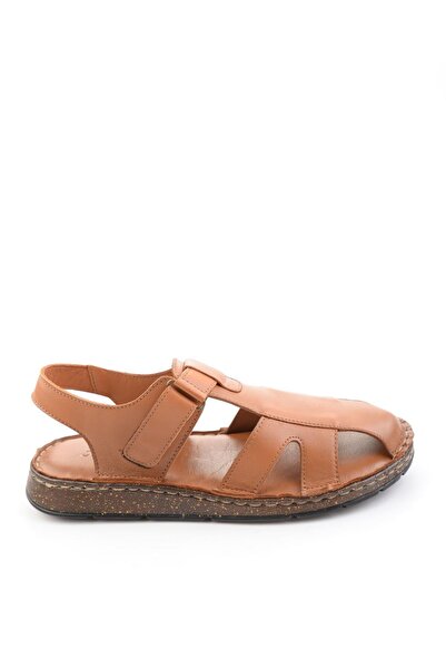 Bambi Ανδρικά σανδάλια από γνήσιο δέρμα Tan E05433010303