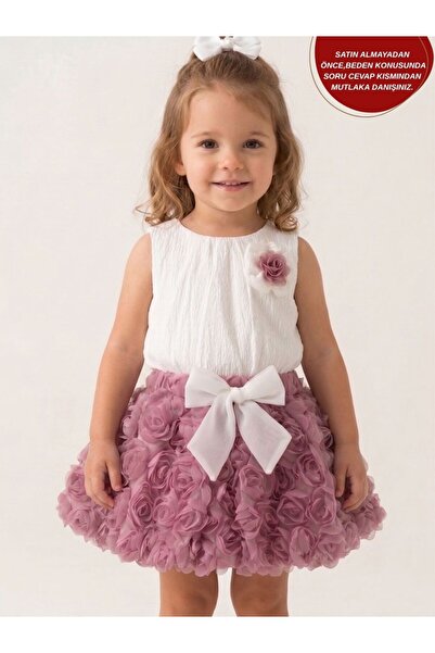 aysskids BERRY Βρεφικό Κοριτσίστικο Σετ 2 τεμαχίων με Λεπτομέρεια Τριαντάφυλλ...